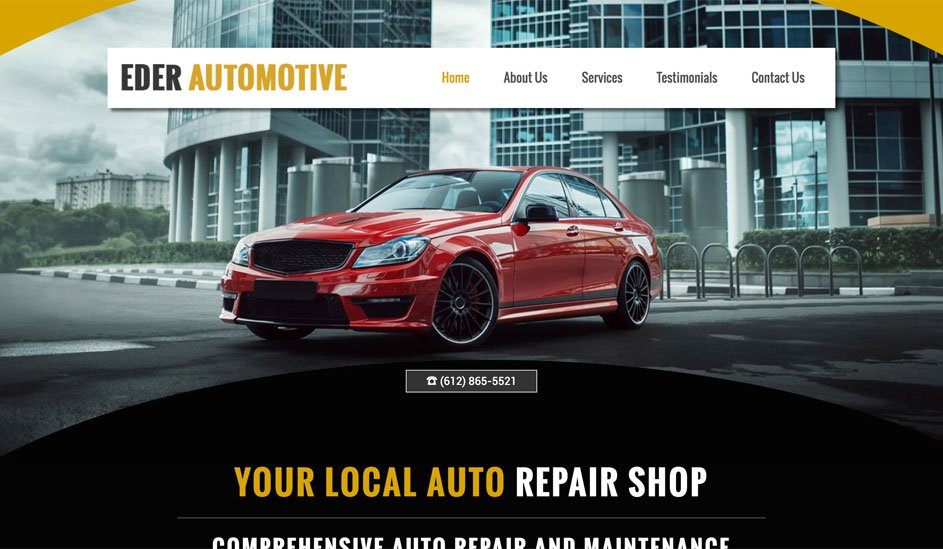 Eder Automotive logo design page